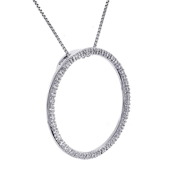 0.45 Carat Diamond Sparkling Eternity Pendant - Picture 2 of 7